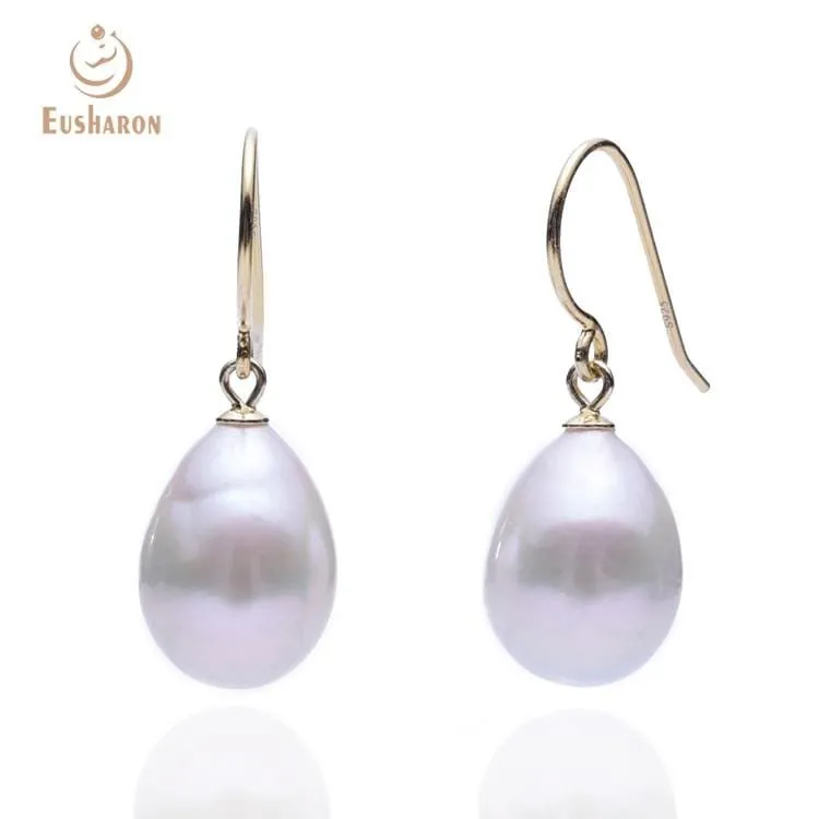 10 Pairs 10-13mm White Edison Pearl Earrings with Strong Luster