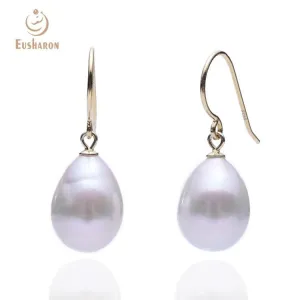 10 Pairs 10-13mm White Edison Pearl Earrings with Strong Luster