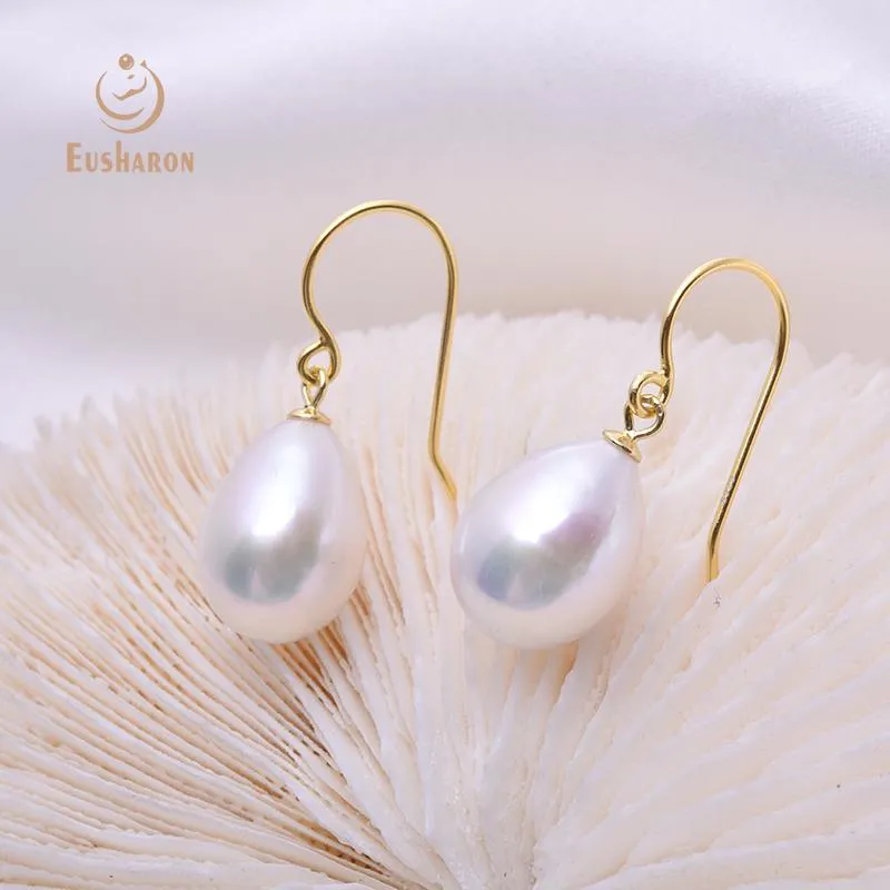 10 Pairs 10-13mm White Edison Pearl Earrings with Strong Luster