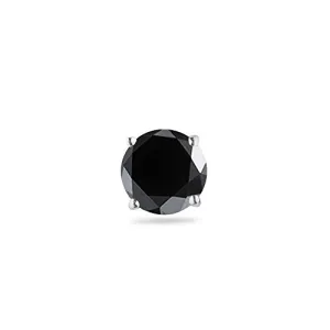 1.00 Ct of 5.65-6.37 mm AAA Round Black Diamond Mens Stud Earring in 14K White Gold {DIAMOND APPRAISAL INCLUDED}-Screw Backs 1.00 Ct of 5.65-6.37 mm AAA Round Black Diamond Mens Stud Earring in 14K White Gold {DIAMOND APPRAISAL INCLUDED}-Screw Backs