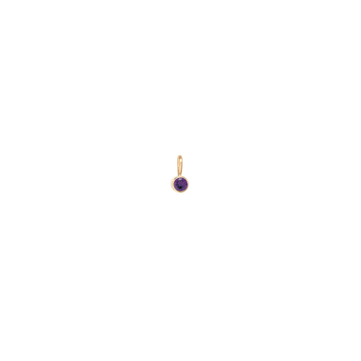 14k Amethyst Charm Pendant