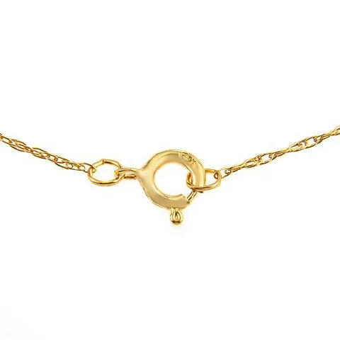 1.5 Carat 14K Solid Yellow Gold Cross Necklace Natural Blue Topaz
