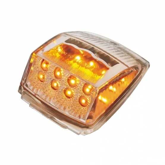 17 LED Reflector Square Cab Light - Amber LED/Clear Lens