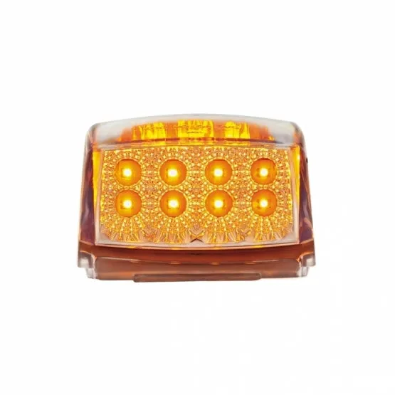 17 LED Reflector Square Cab Light - Amber LED/Clear Lens