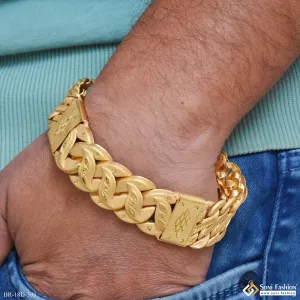 2 In 1 Gold Plated Pokal Bracelet for Men - Style D598