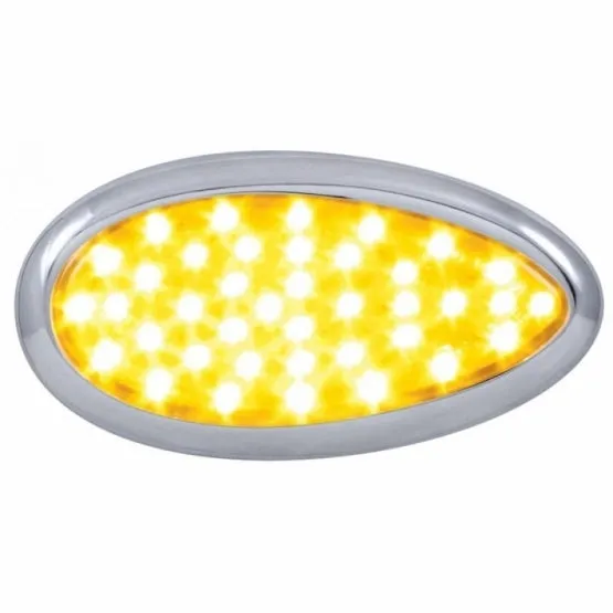 39 LED Freightliner Cascadia Teardrop Signal Light - Amber LED/Amber Lens