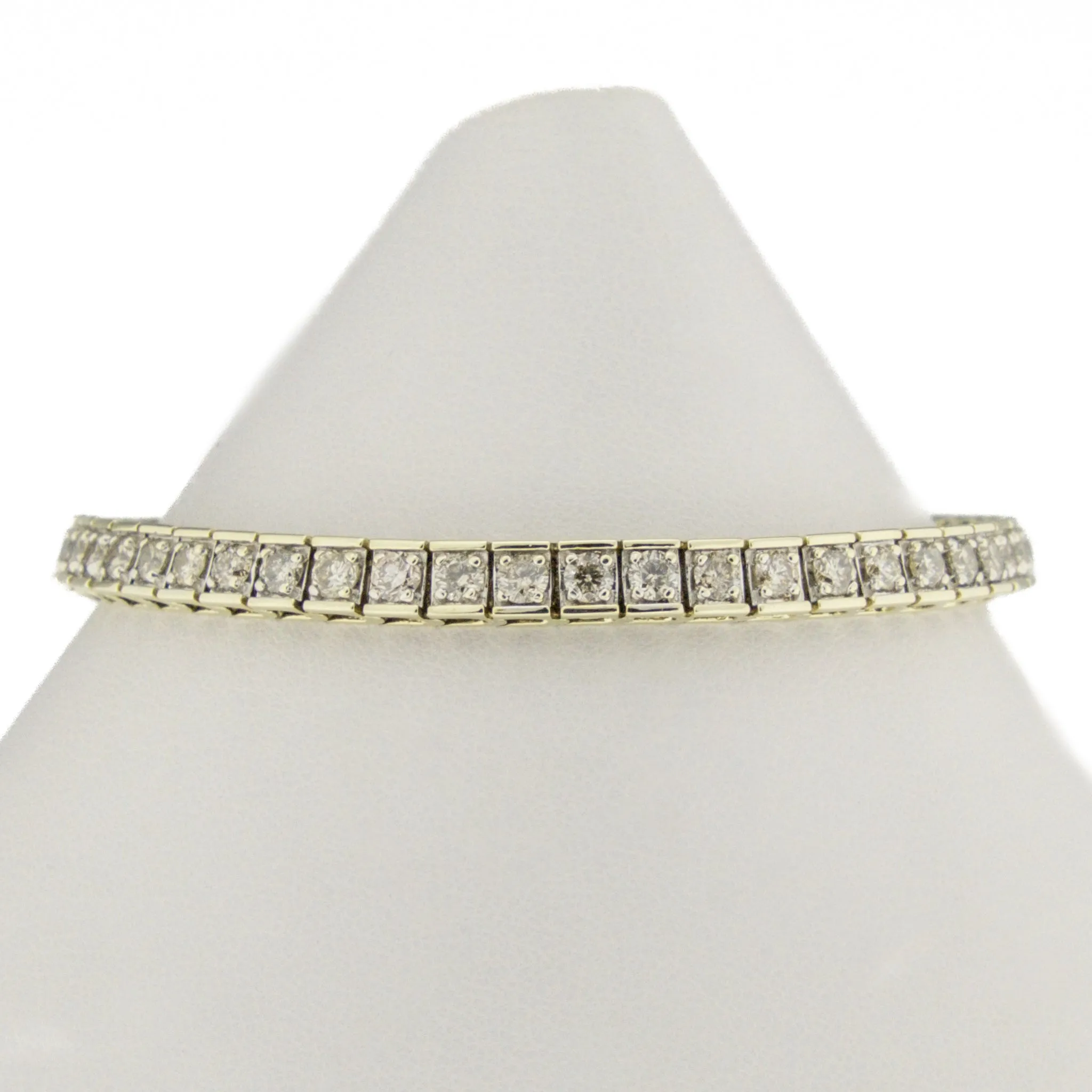 5.00ctw Multi Diamond 7" Tennis Bracelet in 10K Two Tone Gold