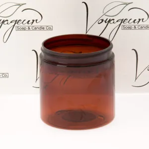 8 oz Amber Straight Sided Jar with 70-400 Neck