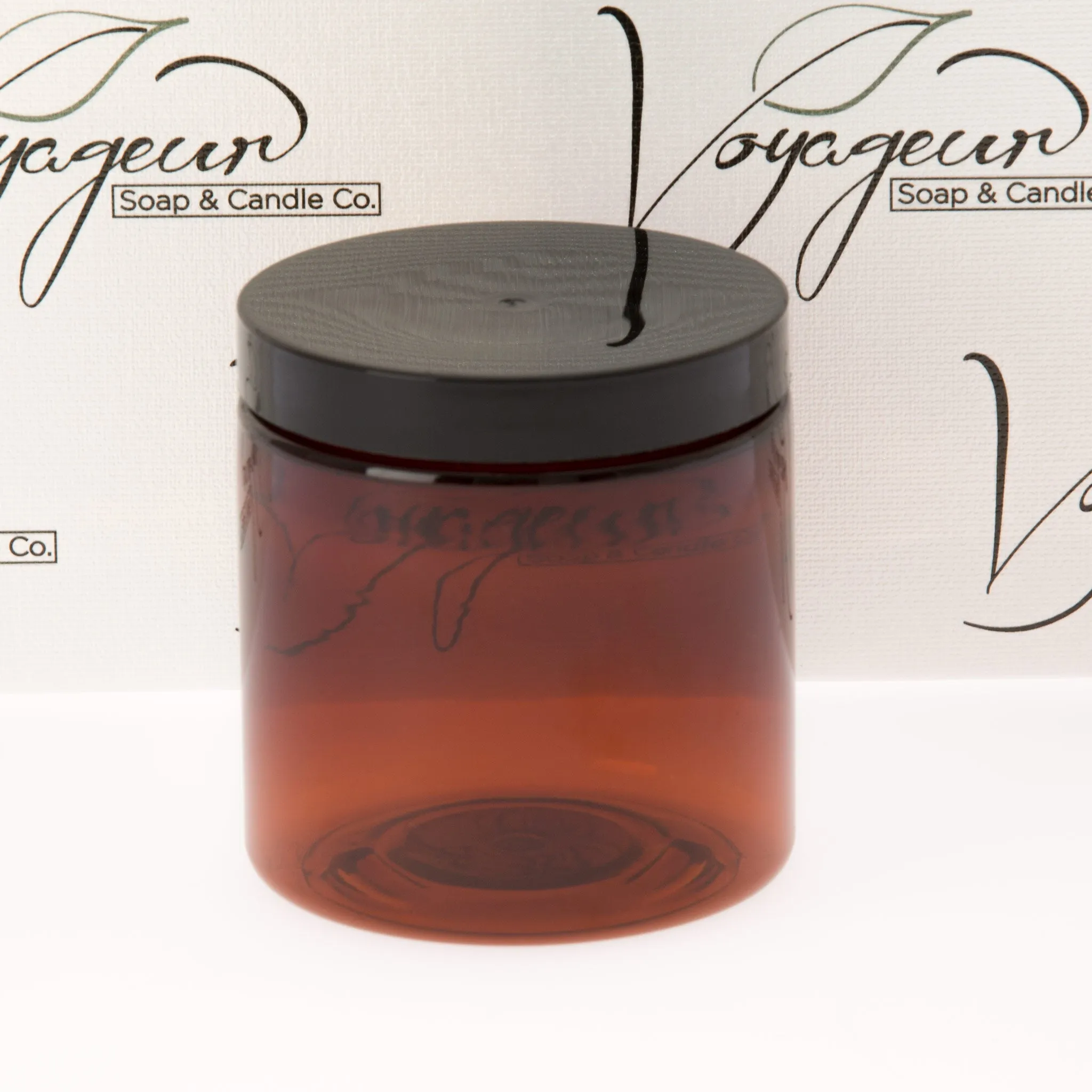 8 oz Amber Straight Sided Jar with 70-400 Neck