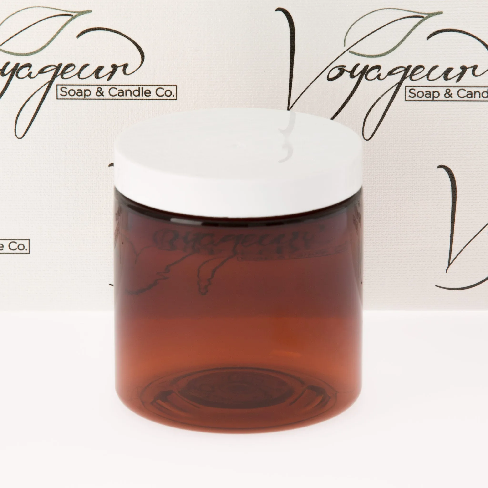 8 oz Amber Straight Sided Jar with 70-400 Neck