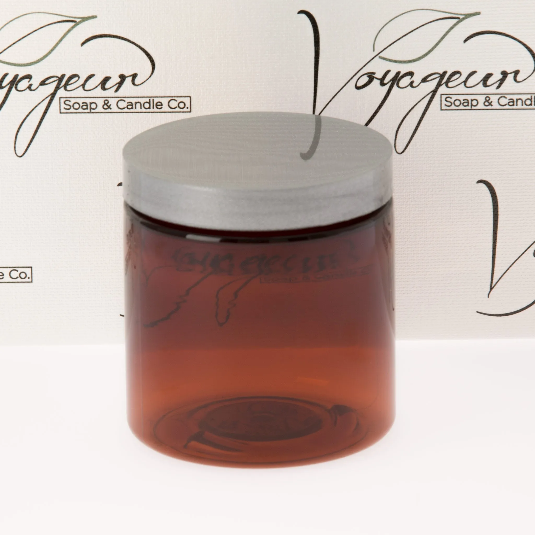 8 oz Amber Straight Sided Jar with 70-400 Neck