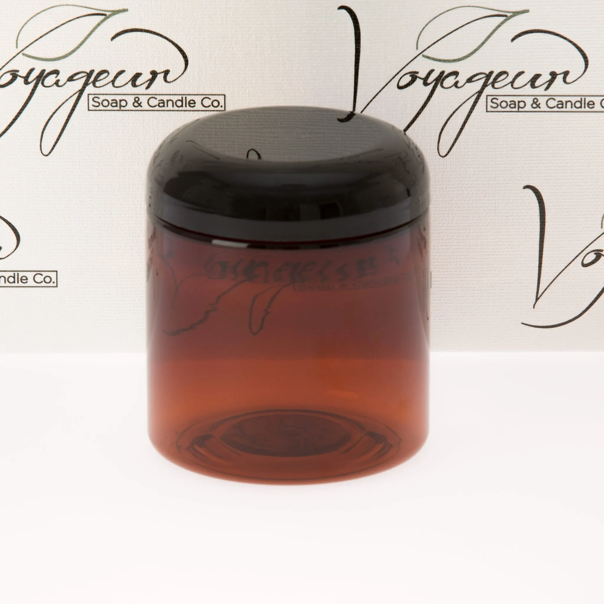 8 oz Amber Straight Sided Jar with 70-400 Neck