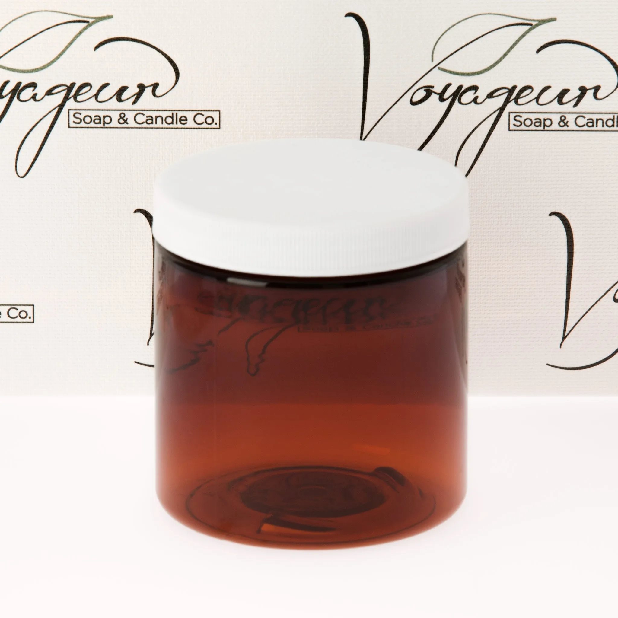 8 oz Amber Straight Sided Jar with 70-400 Neck