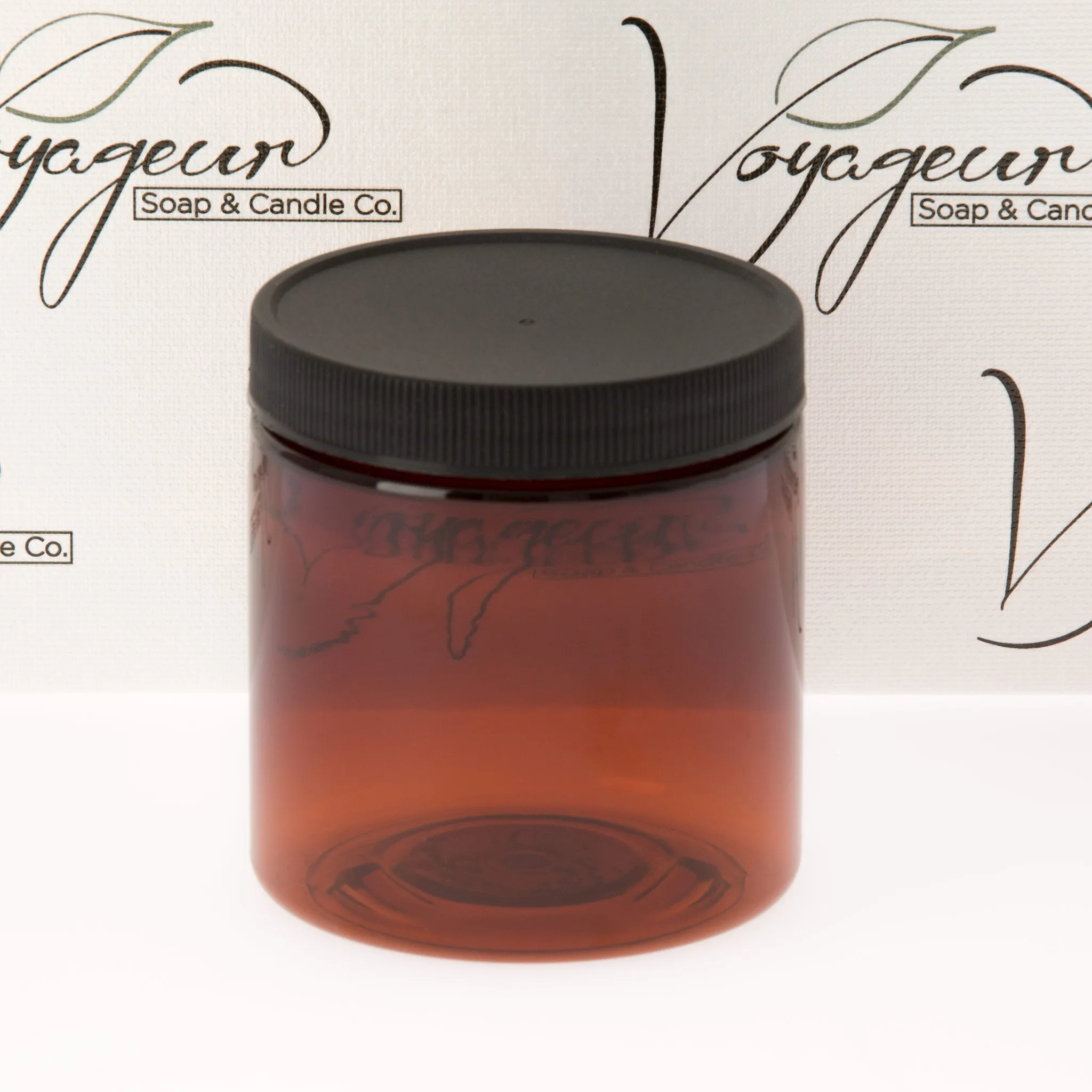 8 oz Amber Straight Sided Jar with 70-400 Neck