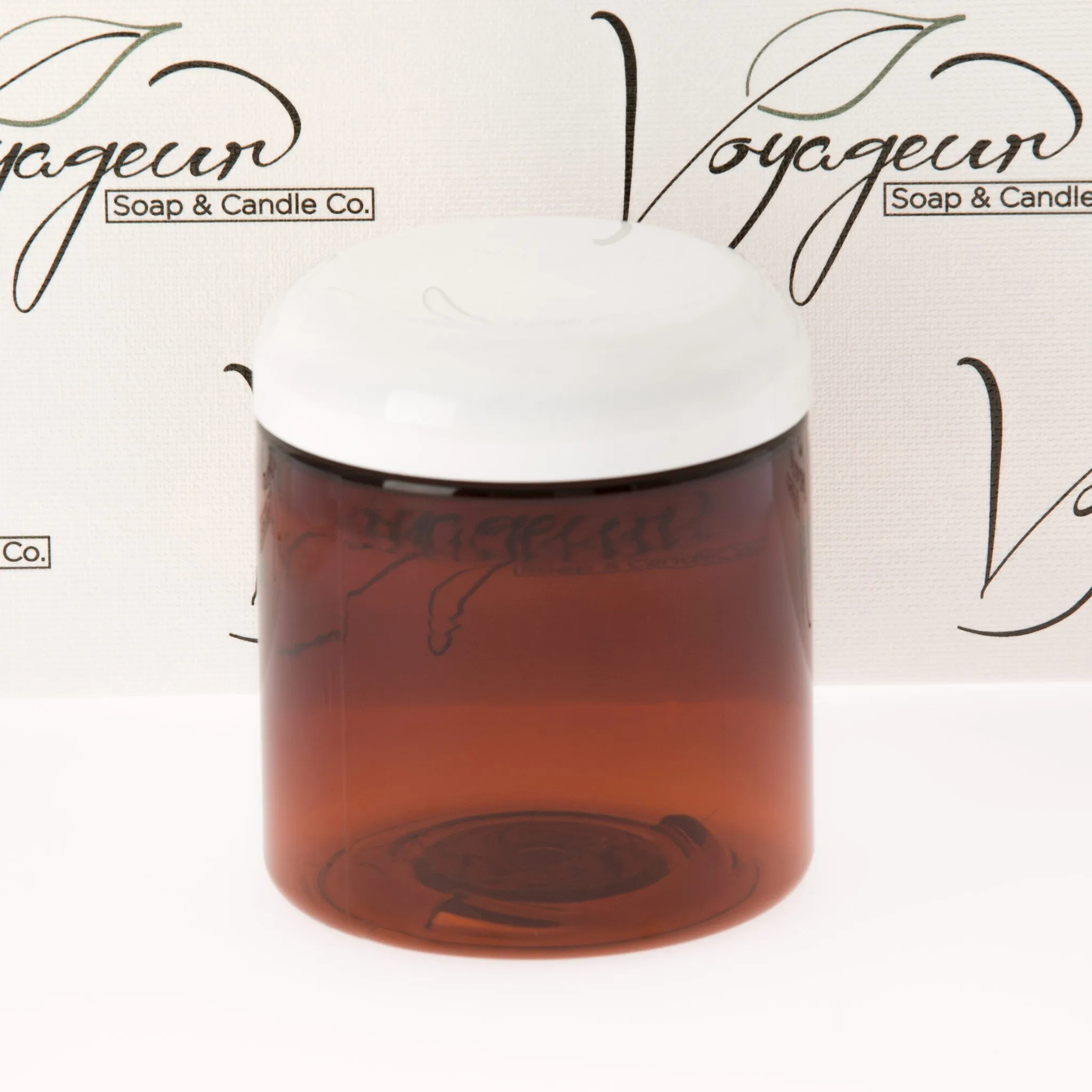 8 oz Amber Straight Sided Jar with 70-400 Neck