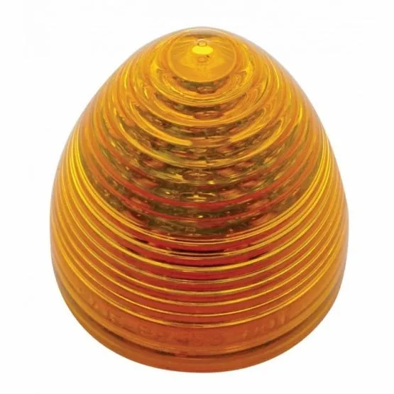 9 LED 2" Beehive Clearance/Marker Light - Amber LED/Amber Lens