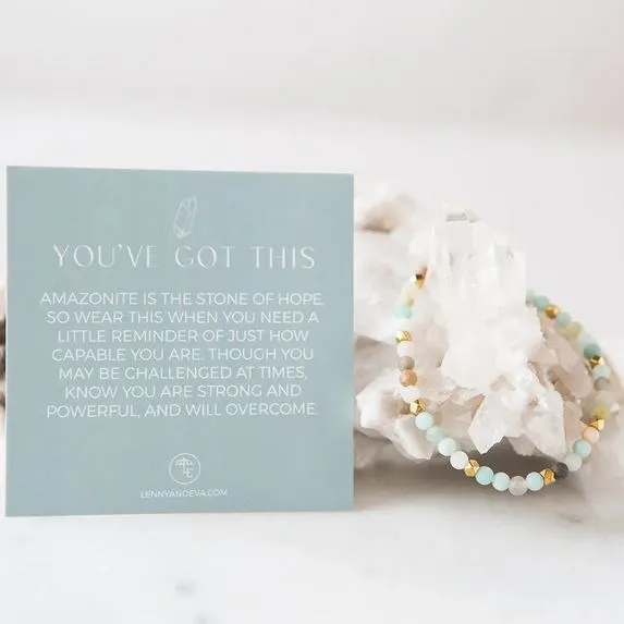 Amazonite Gemstone Bracelet, 4mm