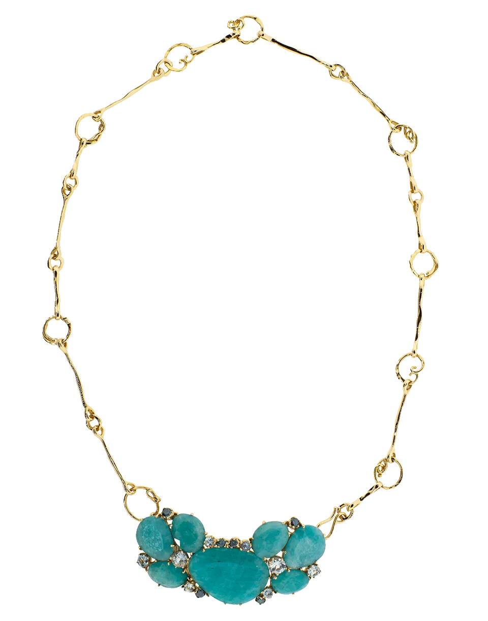 Amazonite Necklace With Aquamarines