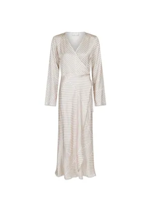 Amber Mix Lines Dress - Sand