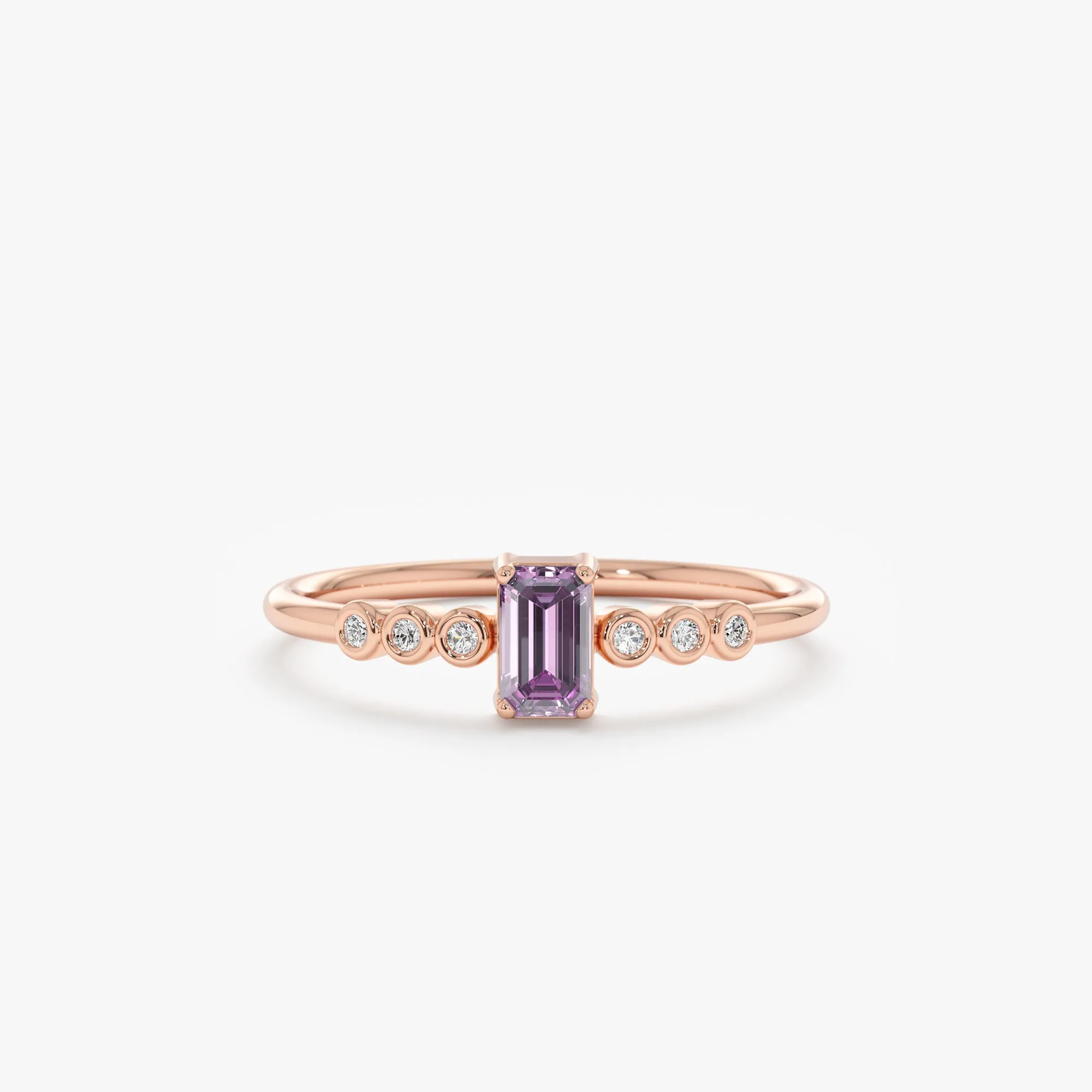 Amethyst and Diamond Engagement Ring, Cher