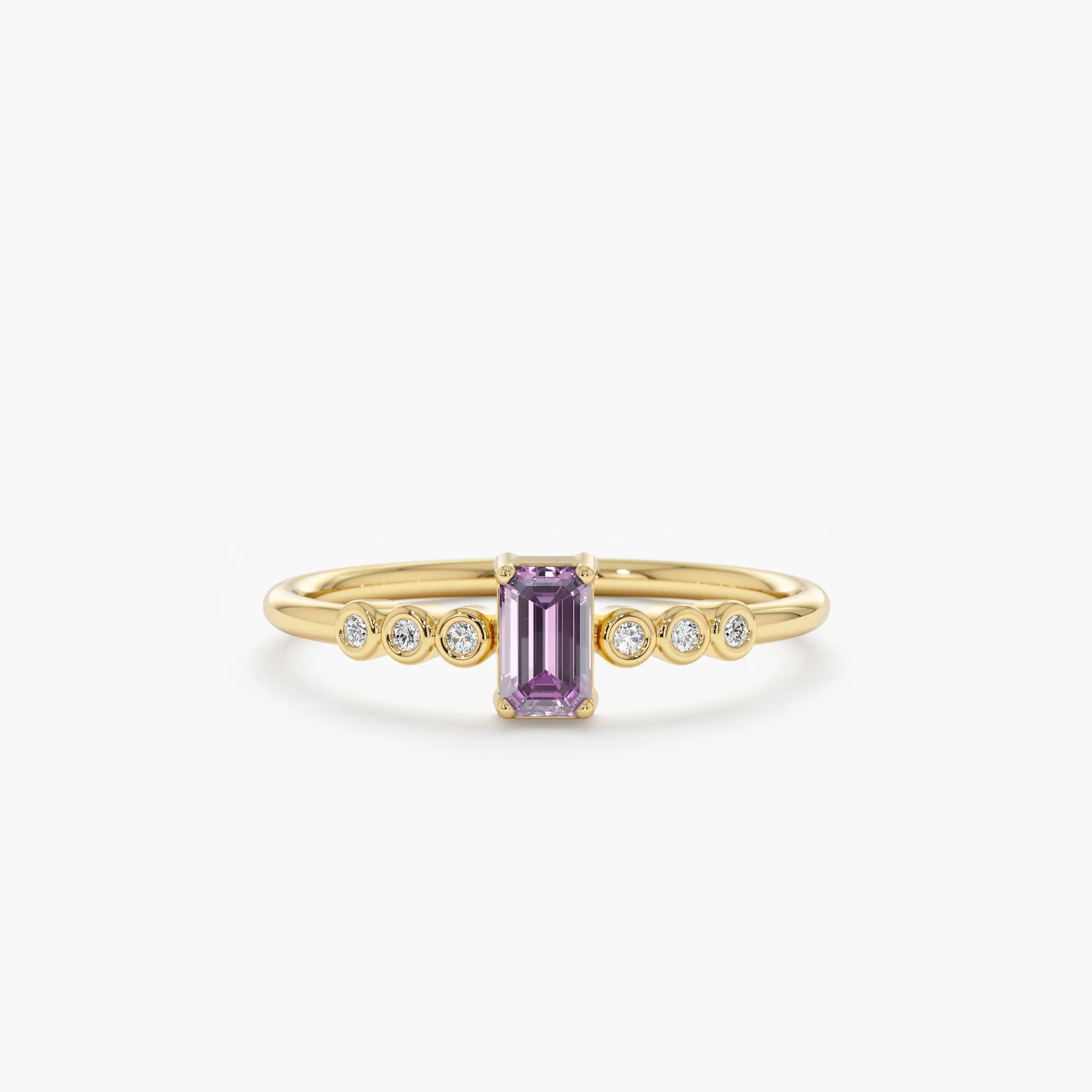 Amethyst and Diamond Engagement Ring, Cher