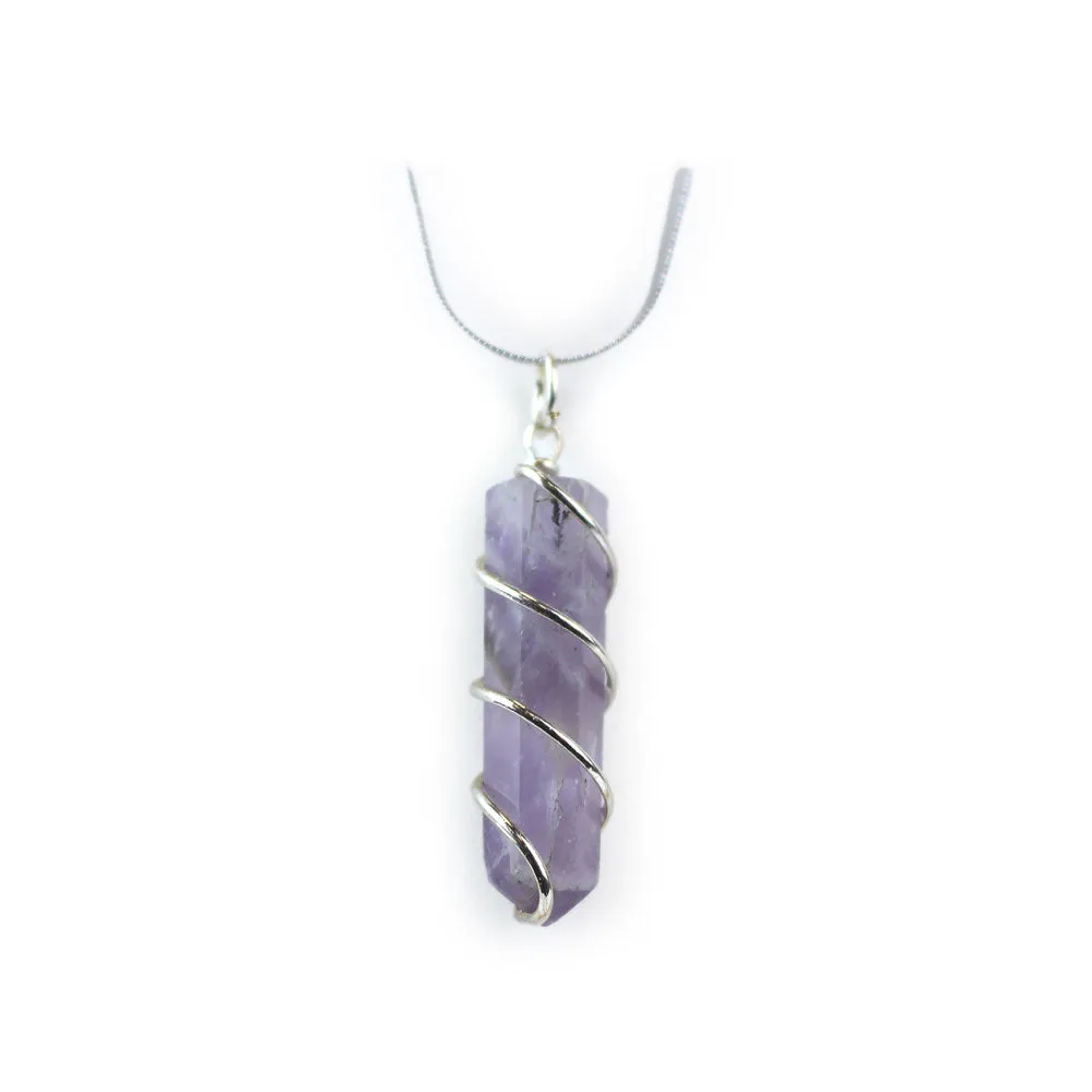 Amethyst Spiral Point Pendant