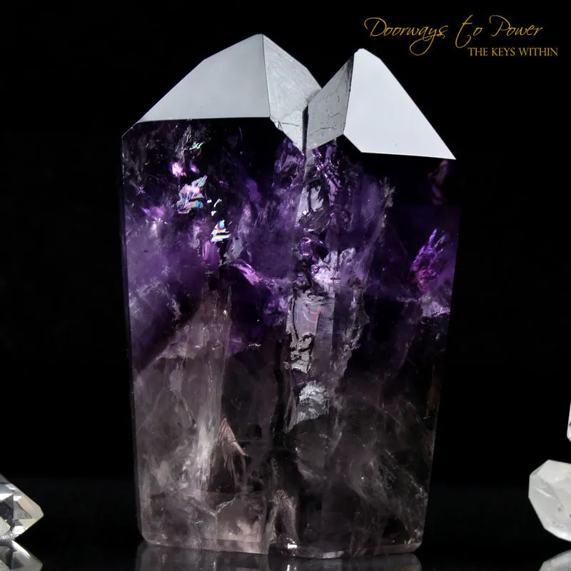 Amethyst Tantric Twin Quartz Crystal Point