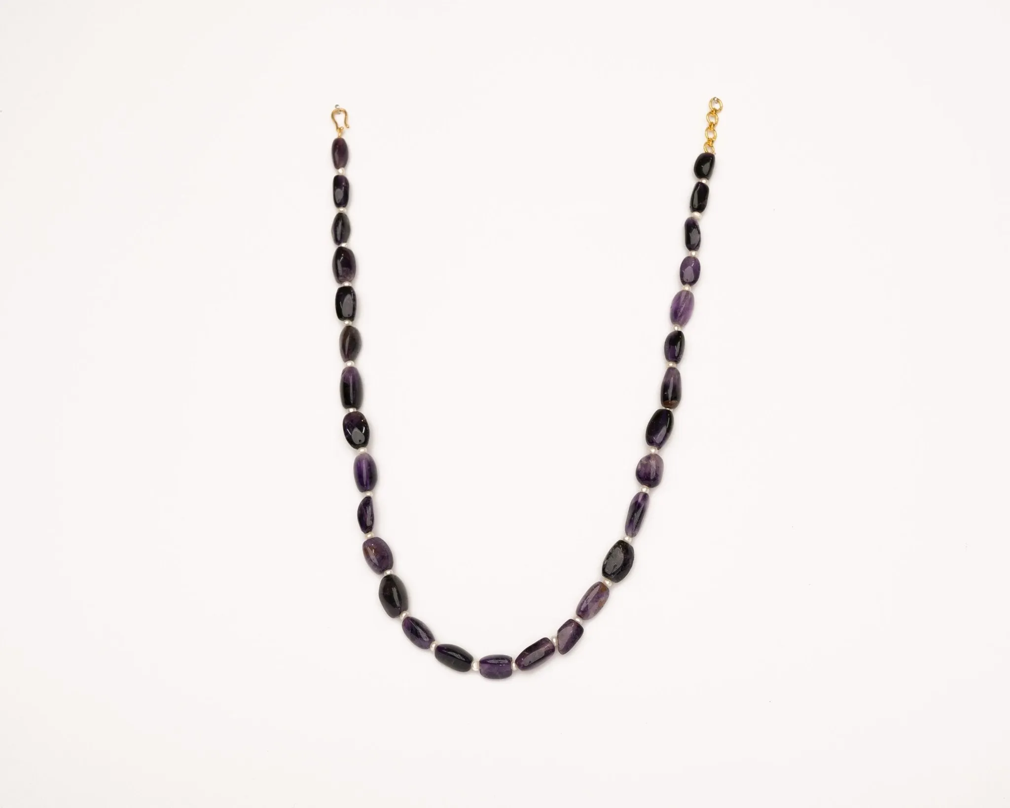 Amethyst with Pearl Necklace