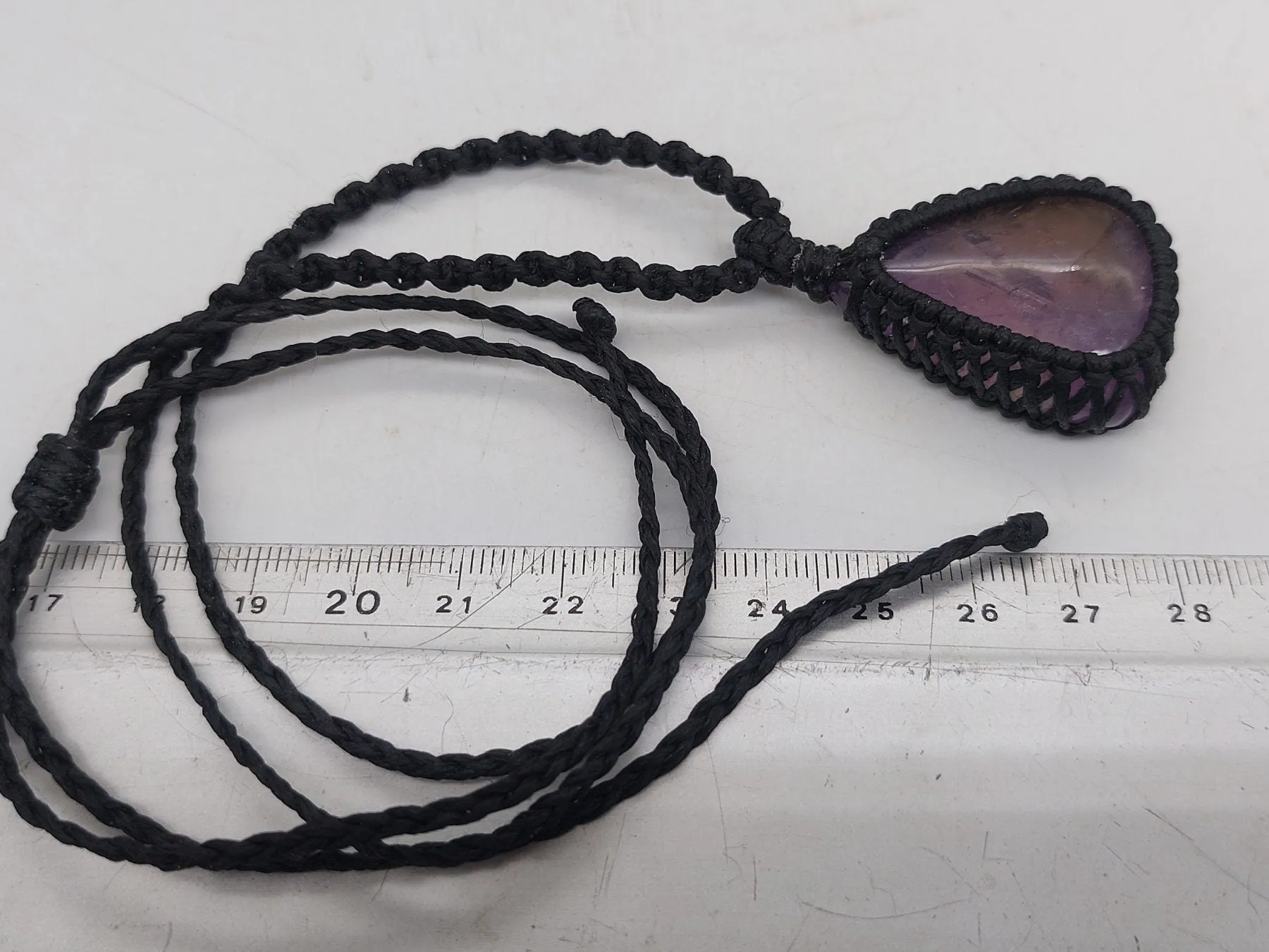 Ametrine Crystal  Macrame Necklace