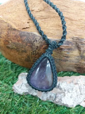 Ametrine Crystal  Macrame Necklace