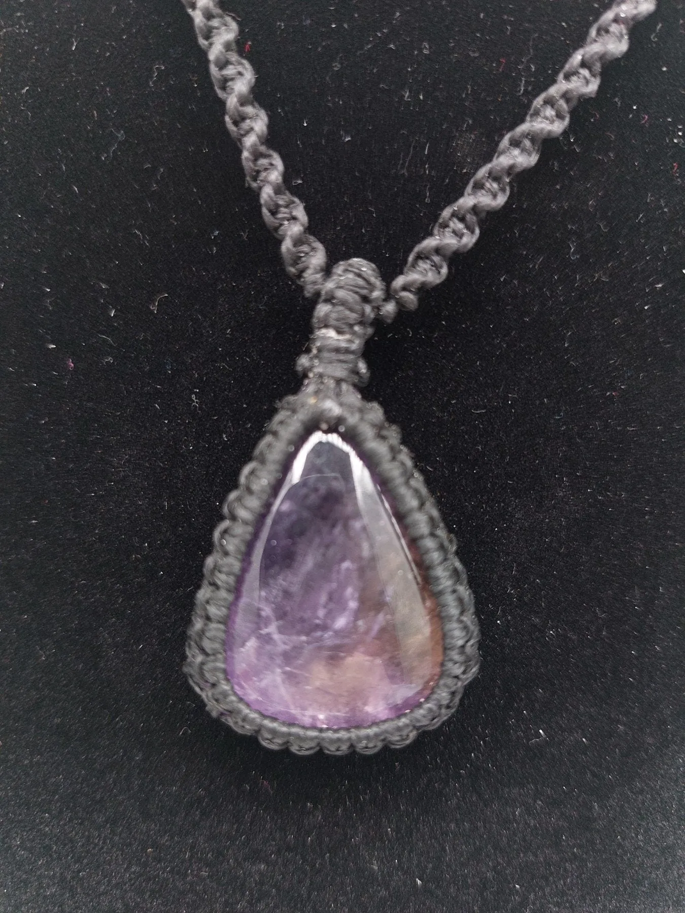 Ametrine Crystal  Macrame Necklace