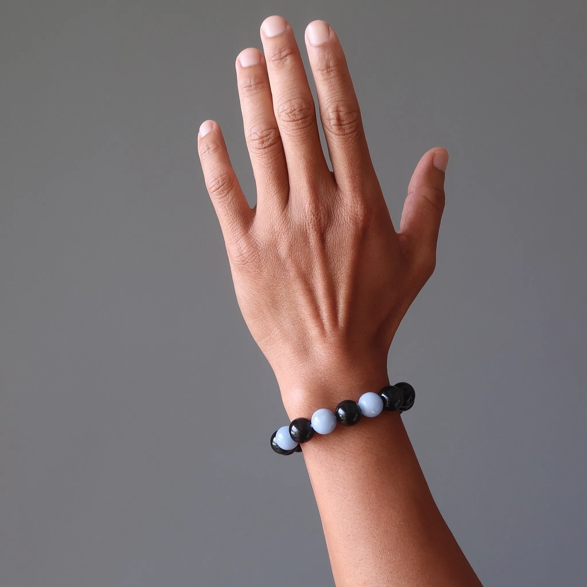 Angelite Bracelet Rainbow Obsidian