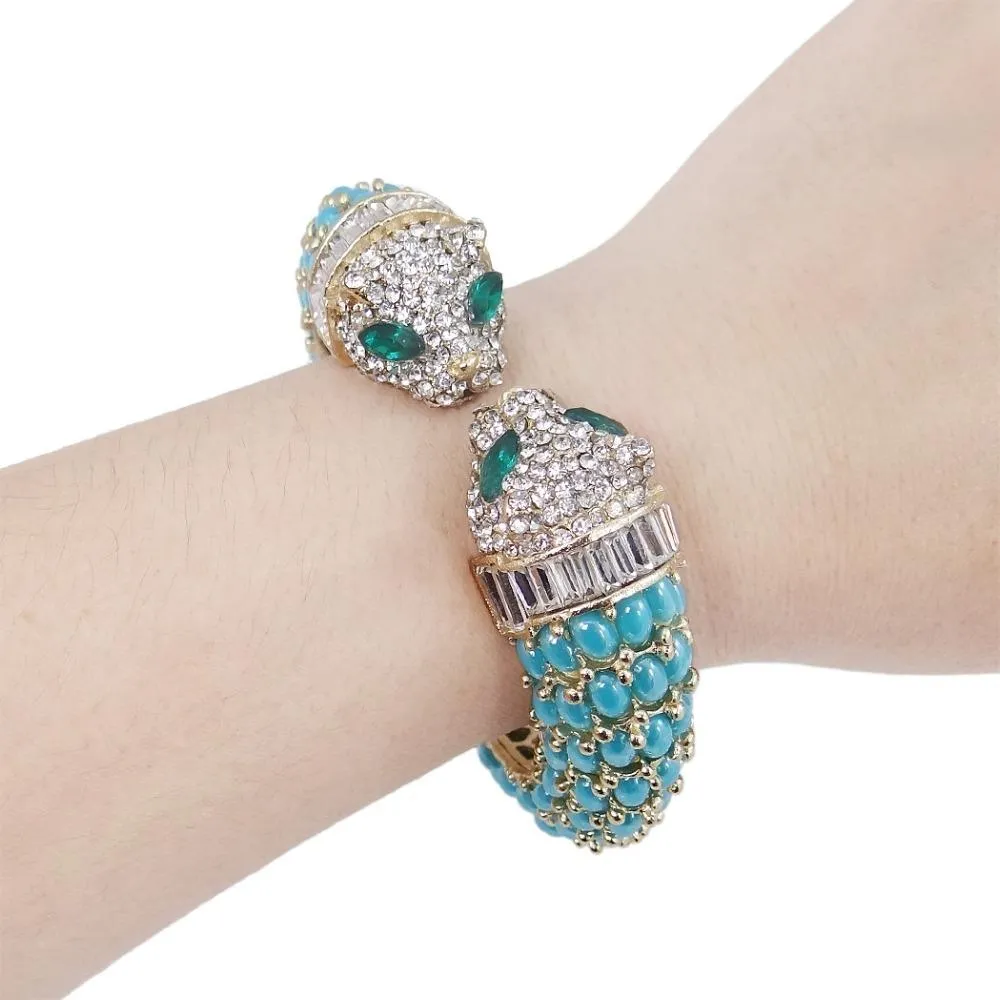 Animal Bracelets Cuff Gold Tone For Women