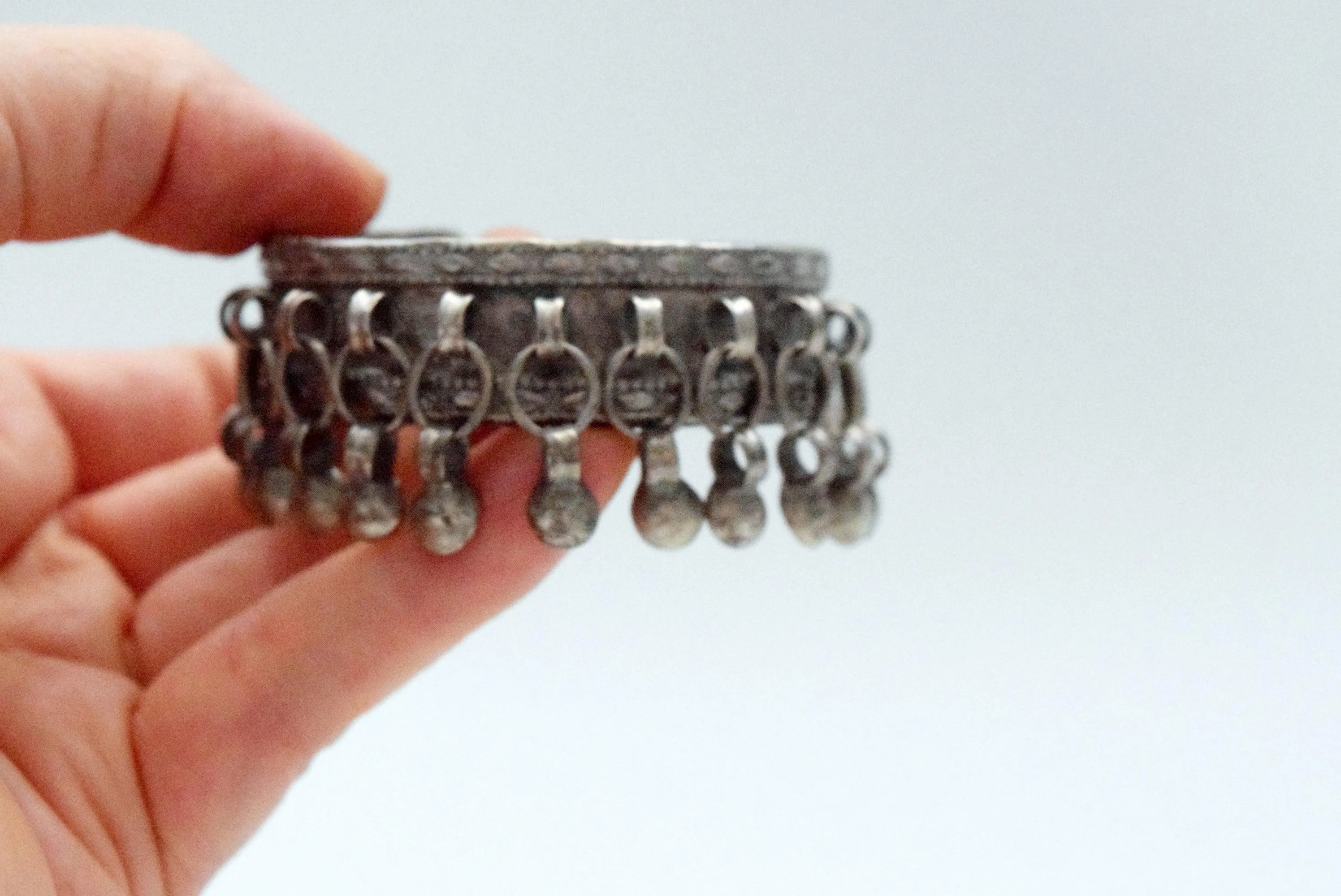Antique Egyptian Silver Zar Bracelet