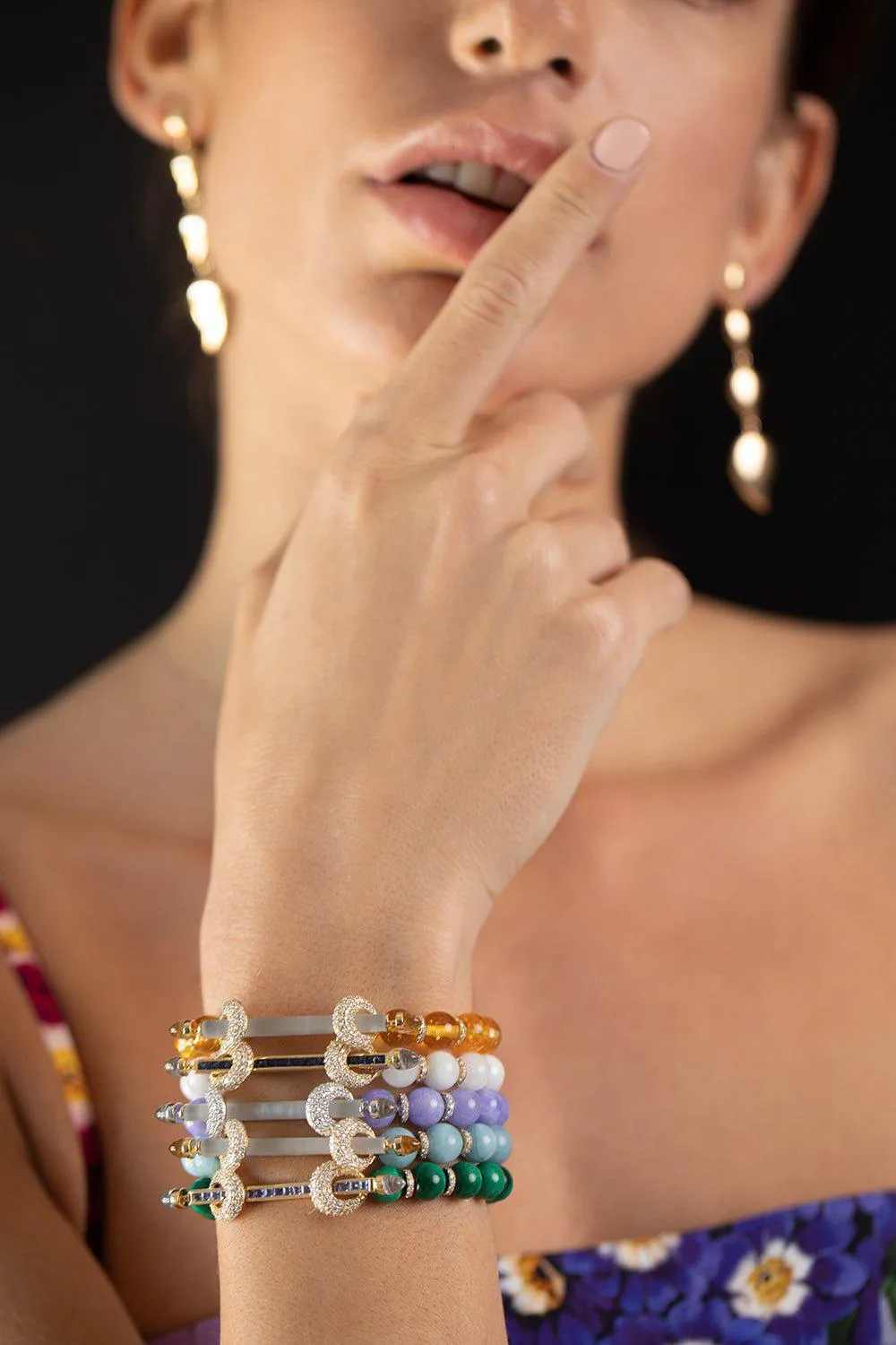 Aquamarine Citrine Chakra Bracelet