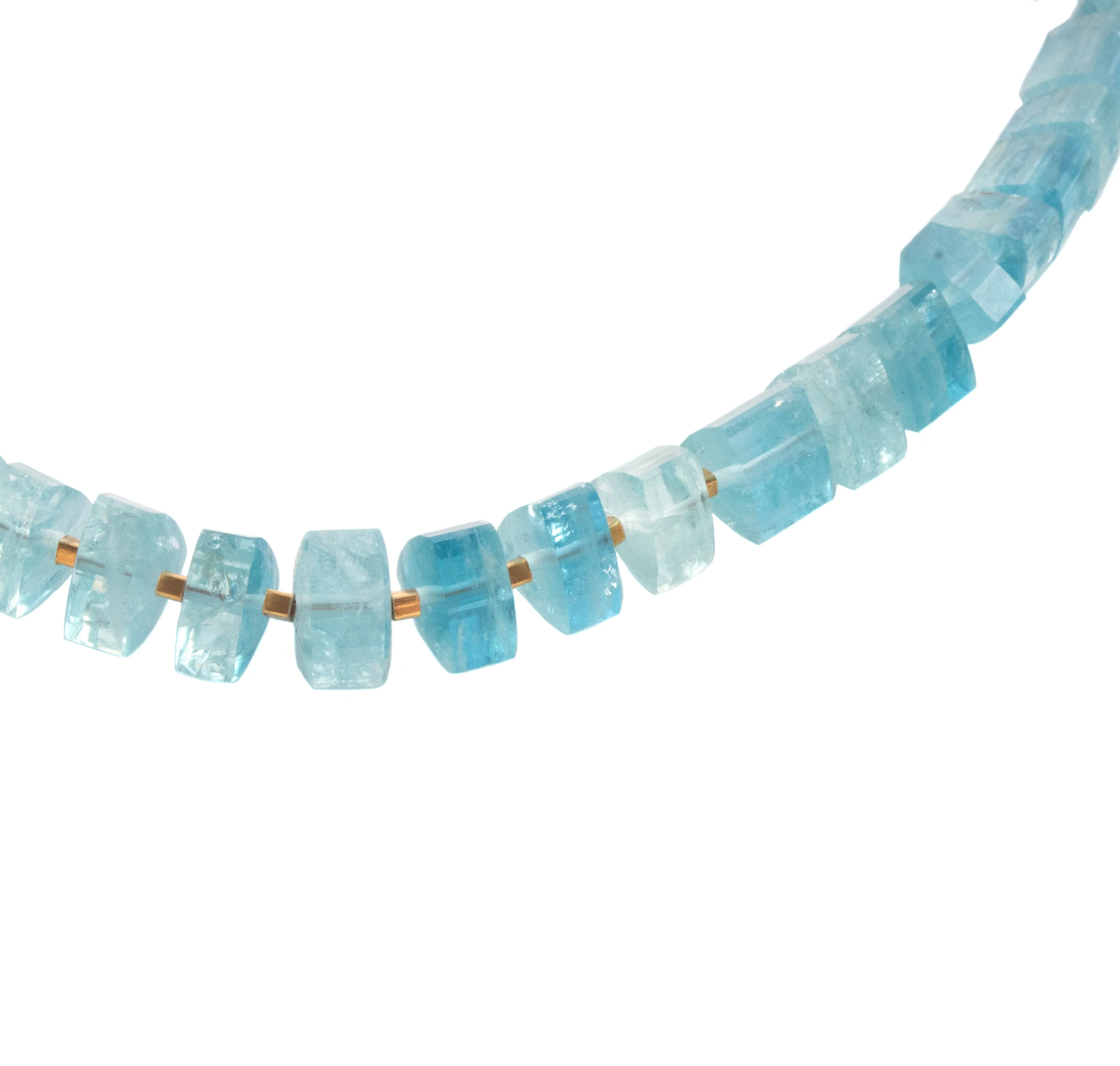 Aquamarine, Sapphire & Coral Beaded Necklace