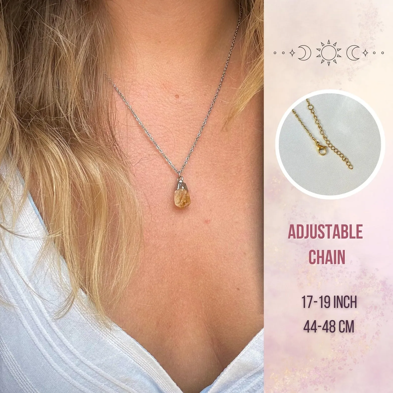 Aryenne Raw Aquamarine Silver Crystal Necklace