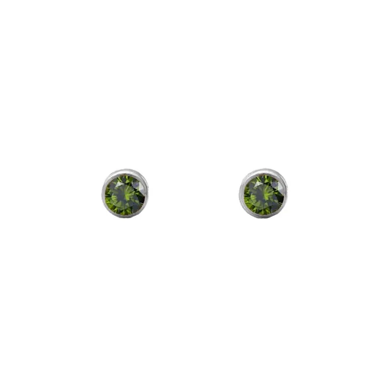 August Peridot Studs