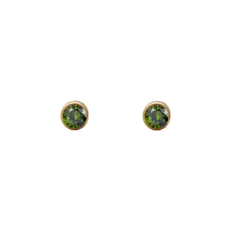August Peridot Studs