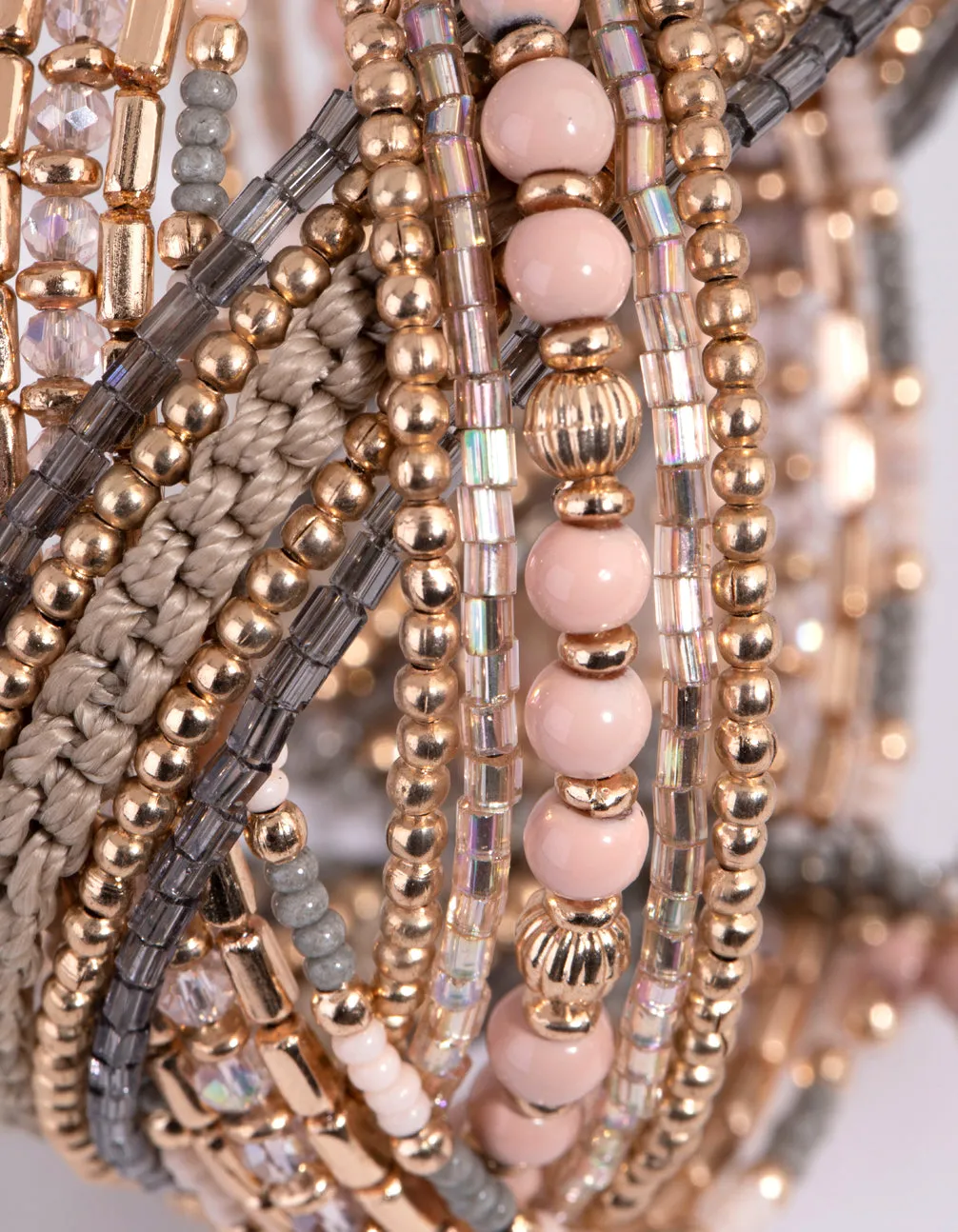 Beaded Crossover Cuff Bracelet