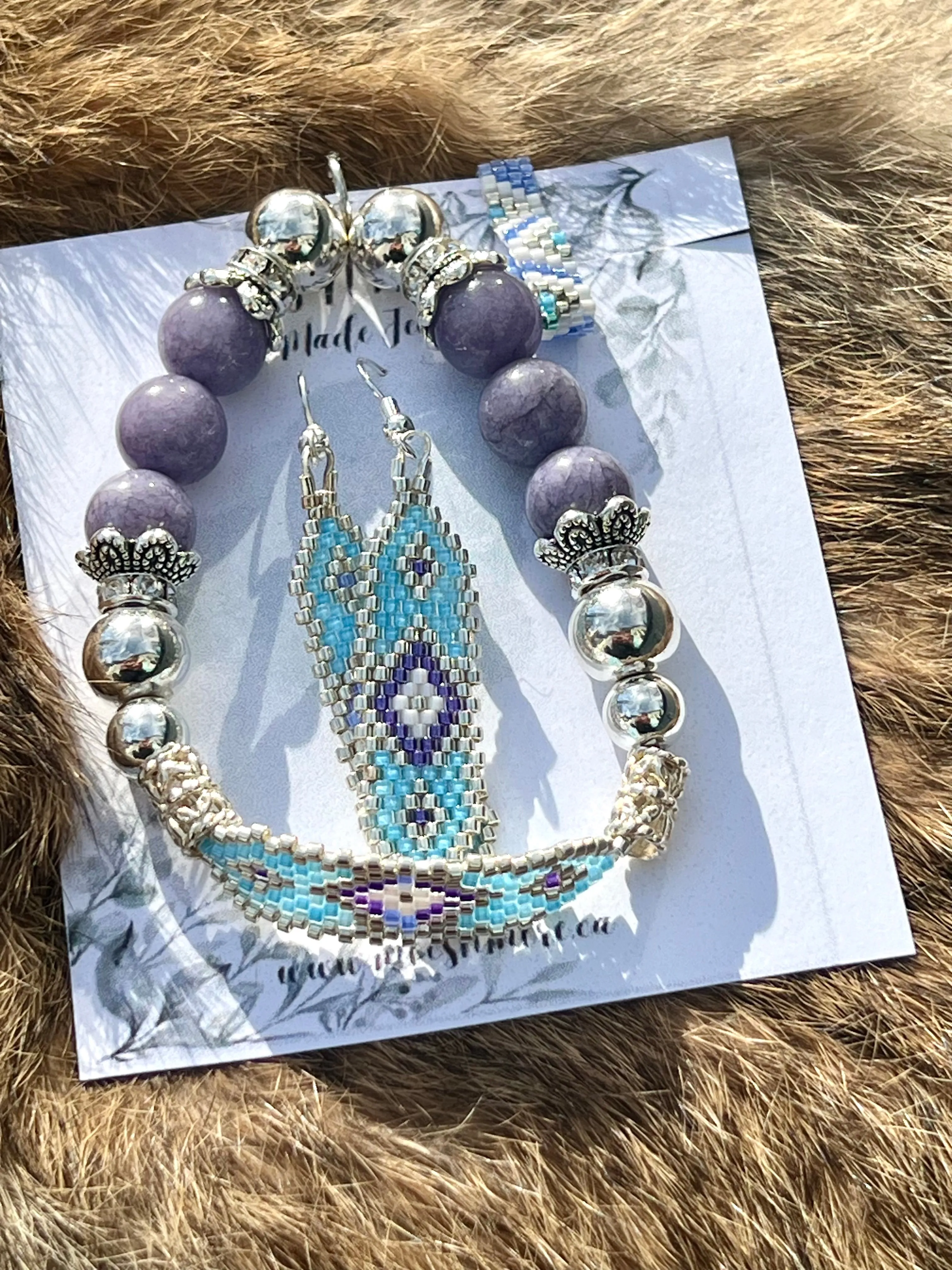 Beaded Earrings & Bracelet Sets - Sweet Dreams