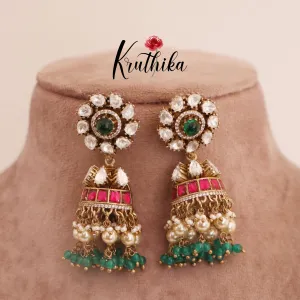 Beautiful Kundan Jadau Jhumkas E443