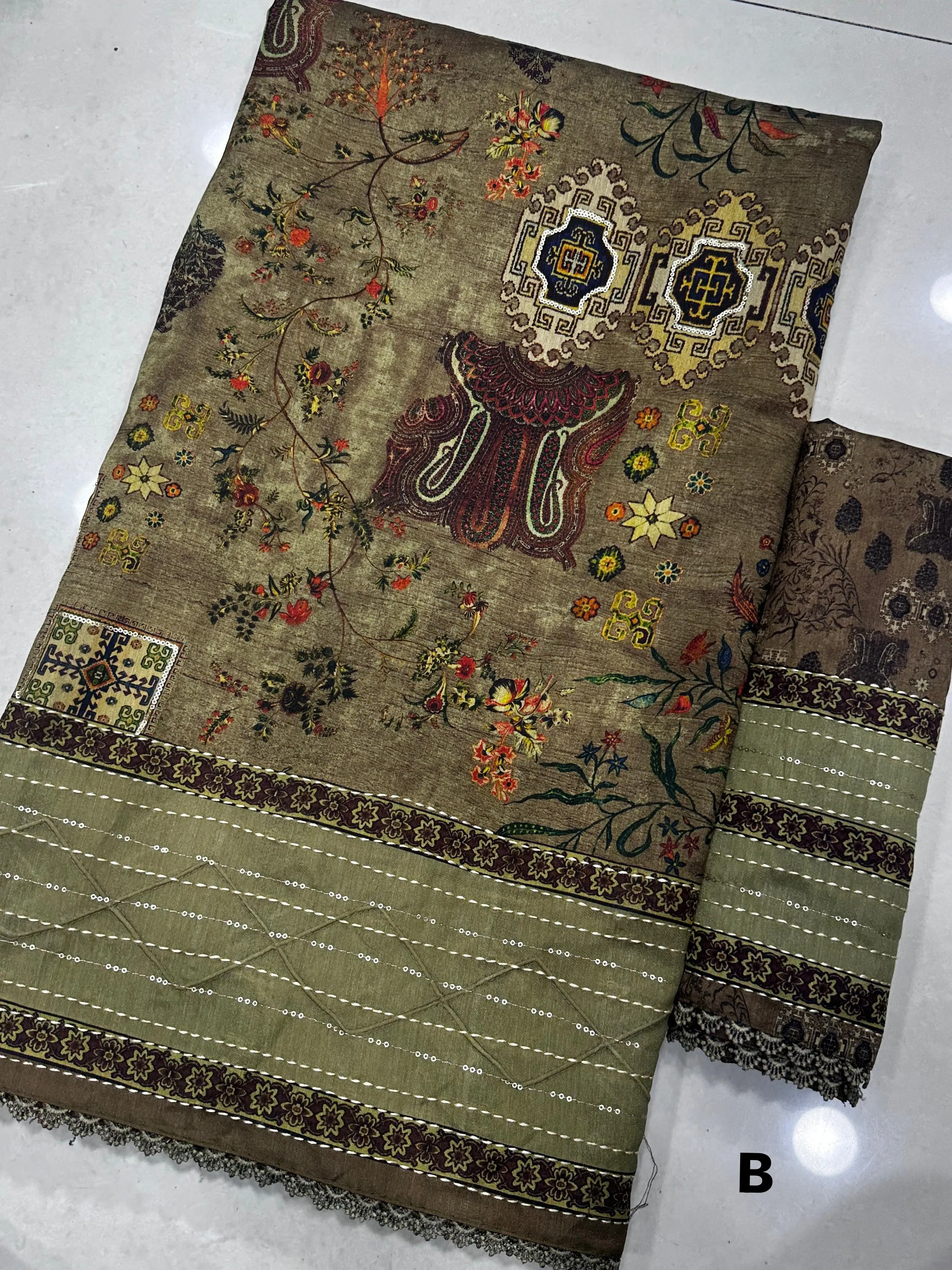 Beautiful Printed Kalamkari Cotton Saree
