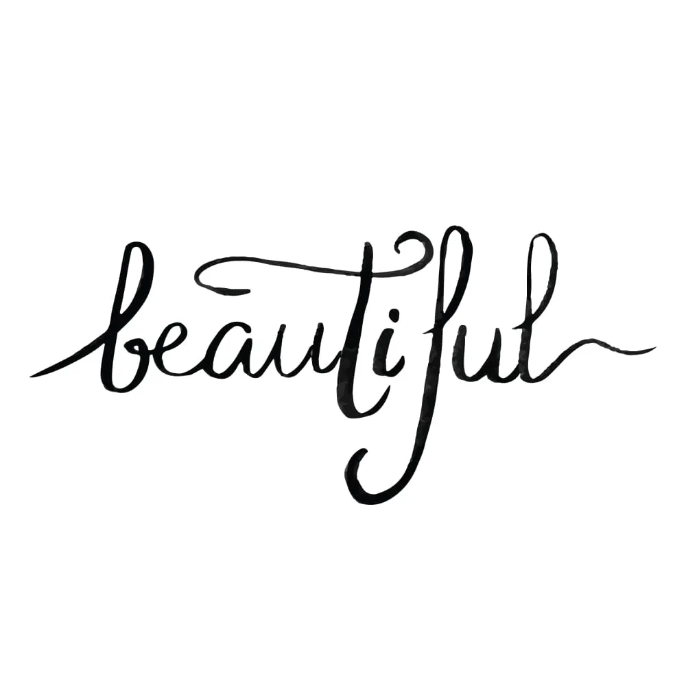 Beautiful - Temporary Tattoo