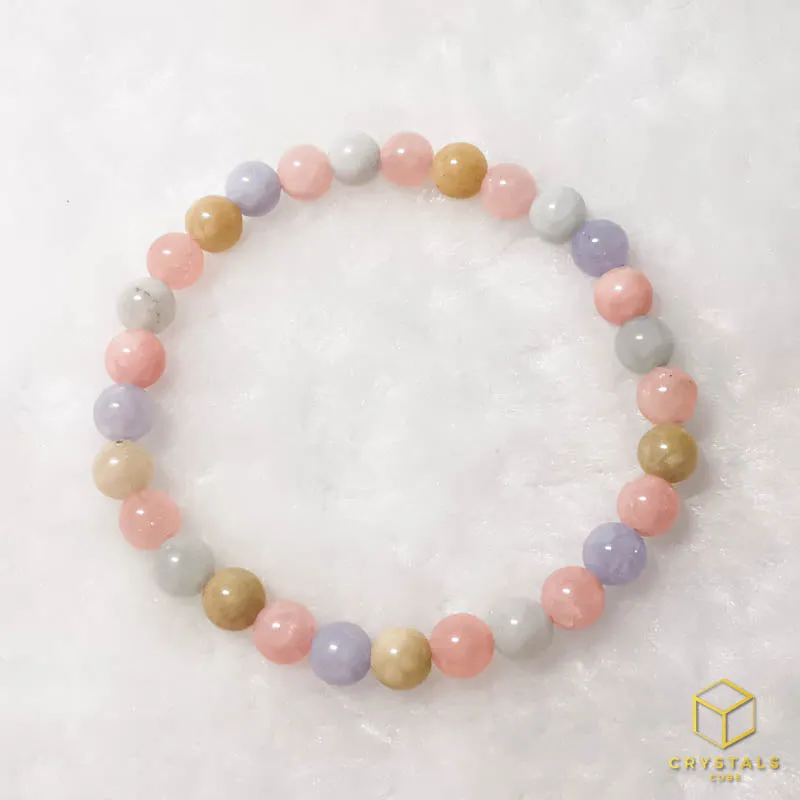 Beryl (Aquamarine & Morganite) Bracelet - 6 & 8mm