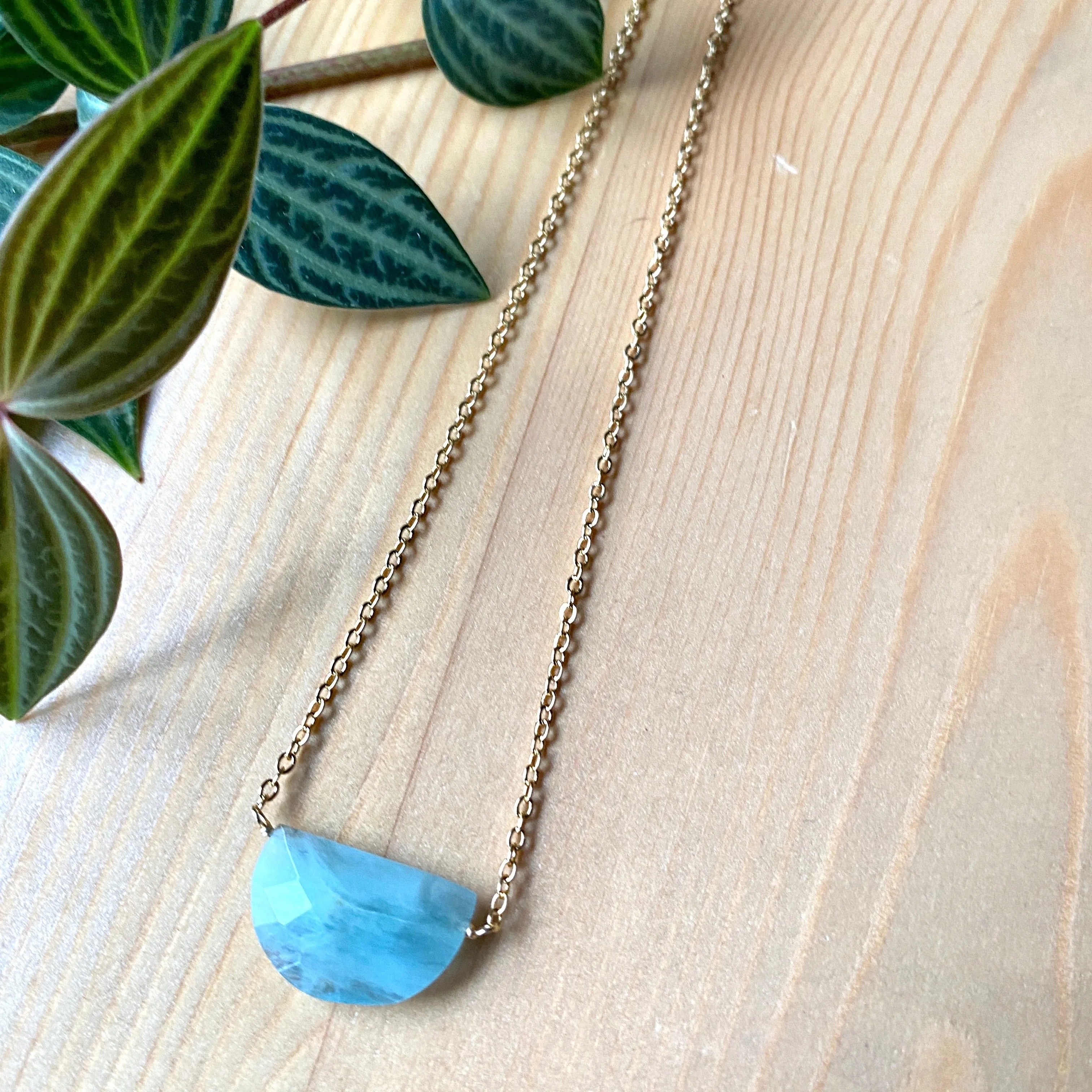 Beth Necklace - Aquamarine