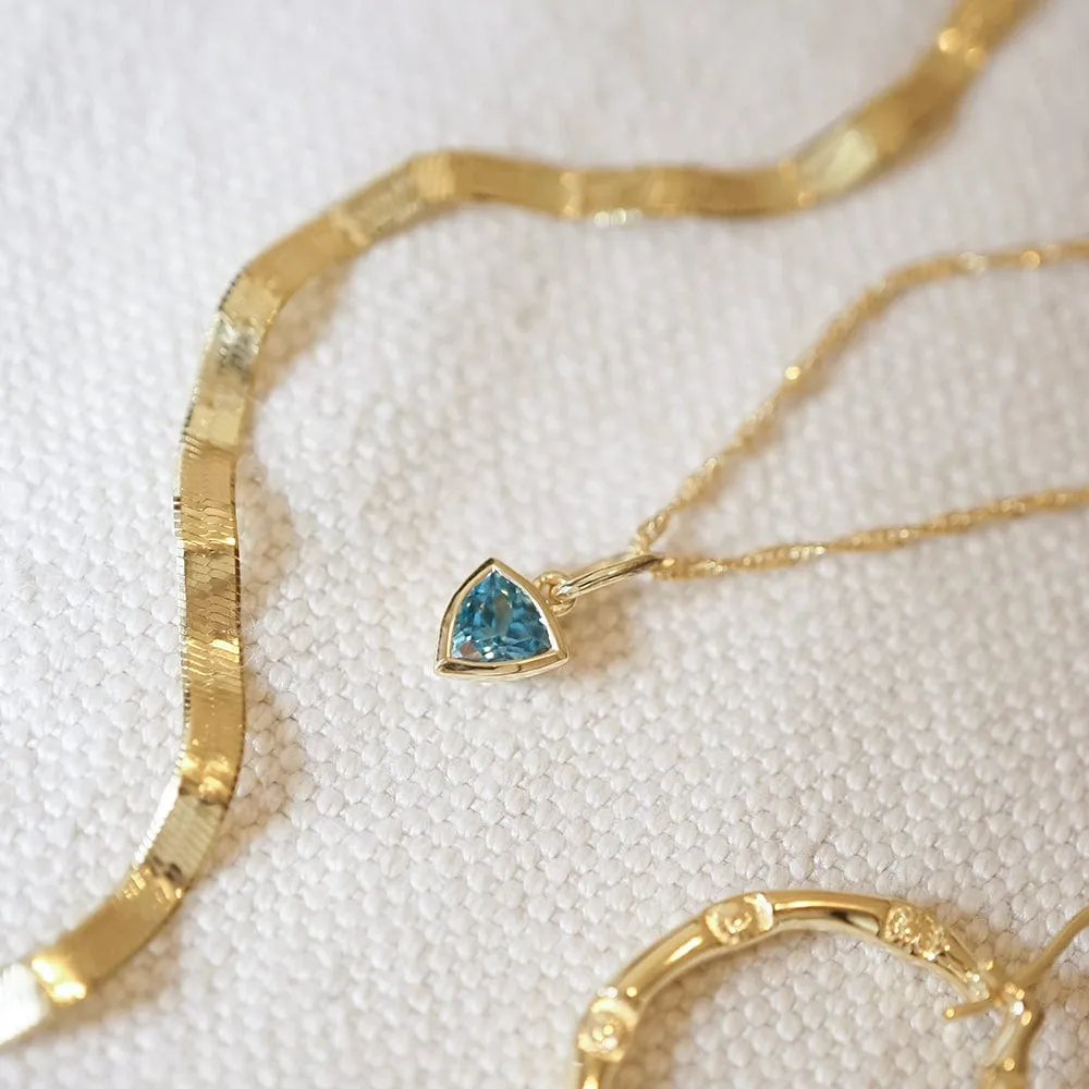 Birthstone Charm Necklace 18ct Gold Plate