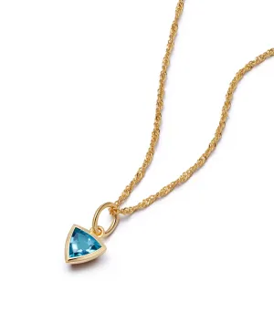 Birthstone Charm Necklace 18ct Gold Plate