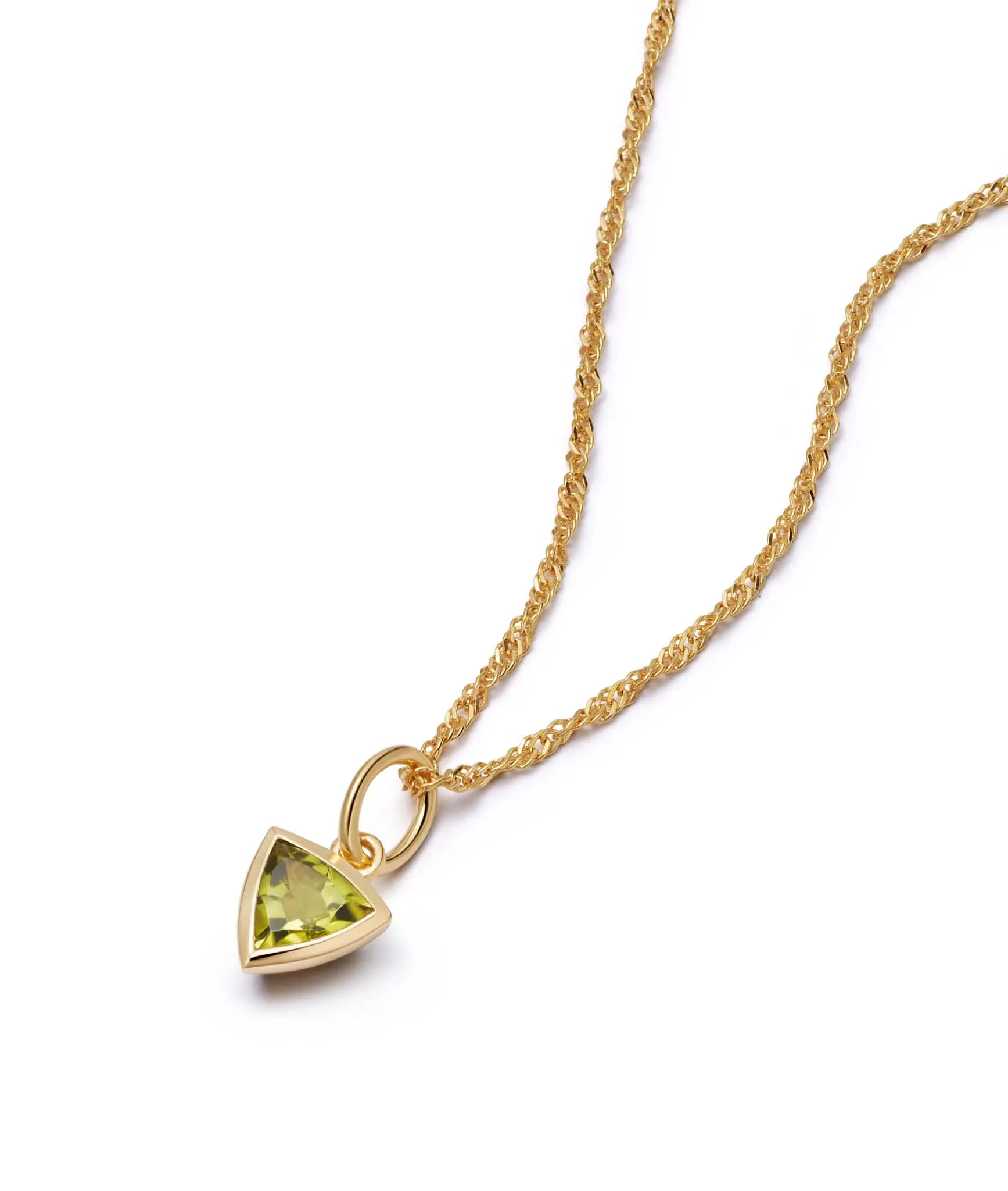 Birthstone Charm Necklace 18ct Gold Plate
