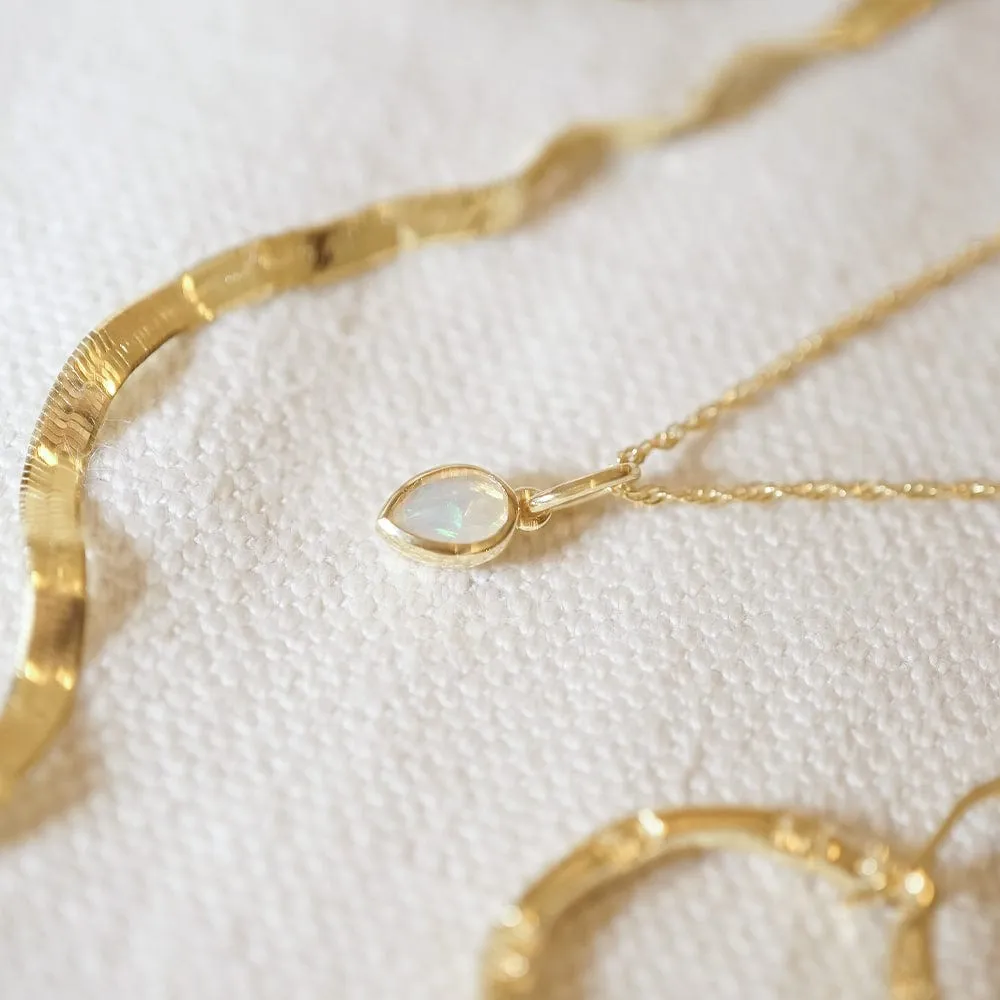 Birthstone Charm Necklace 18ct Gold Plate